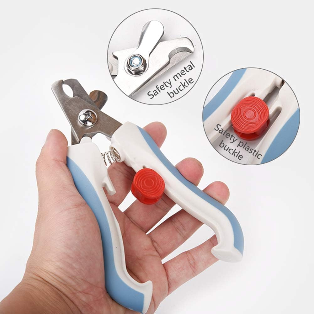 OMEM Bird Nail Clippers with Grinding Nail Scissors Tool Pet Parrot Claw Care (Blue,L)