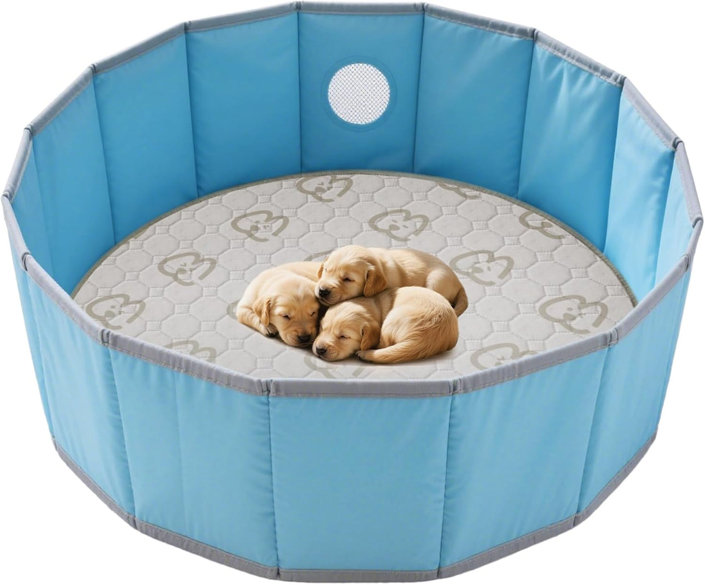 FXW Washable Pee Pads for Dogs, Puppy Pads with Super Absorbent, Specifically Designed for Whelping Box, 39" Round, Khaki, 2 Packs