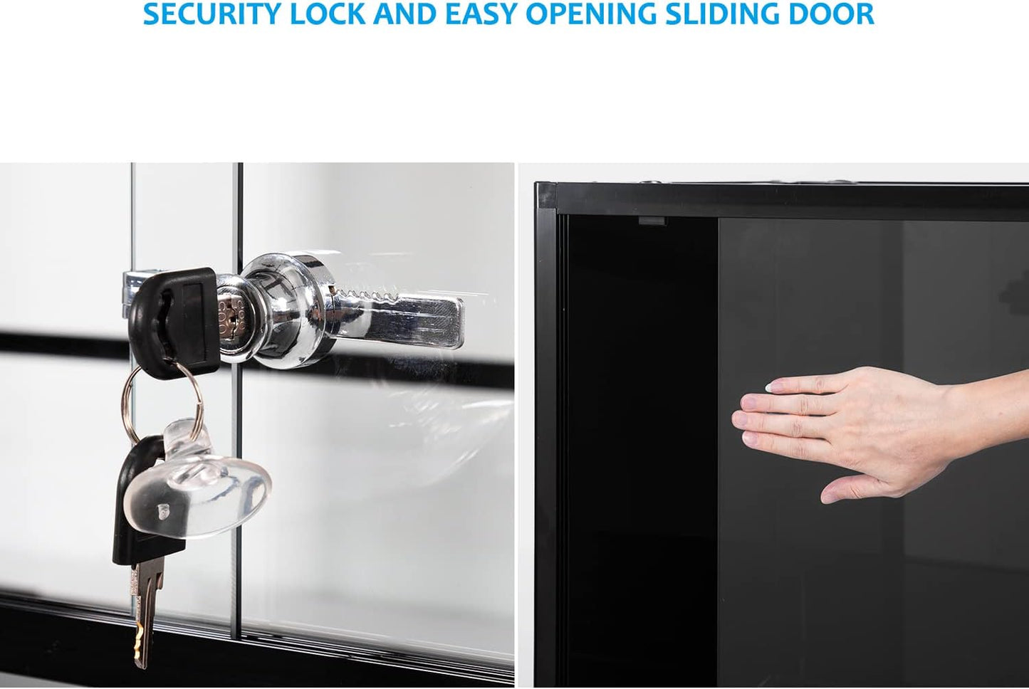 REPTIZOO Large 120 Gallon Reptile Terrarium, Reptile Tank 48" x 24" x 24" Black-Tinted Eco-Terrarium