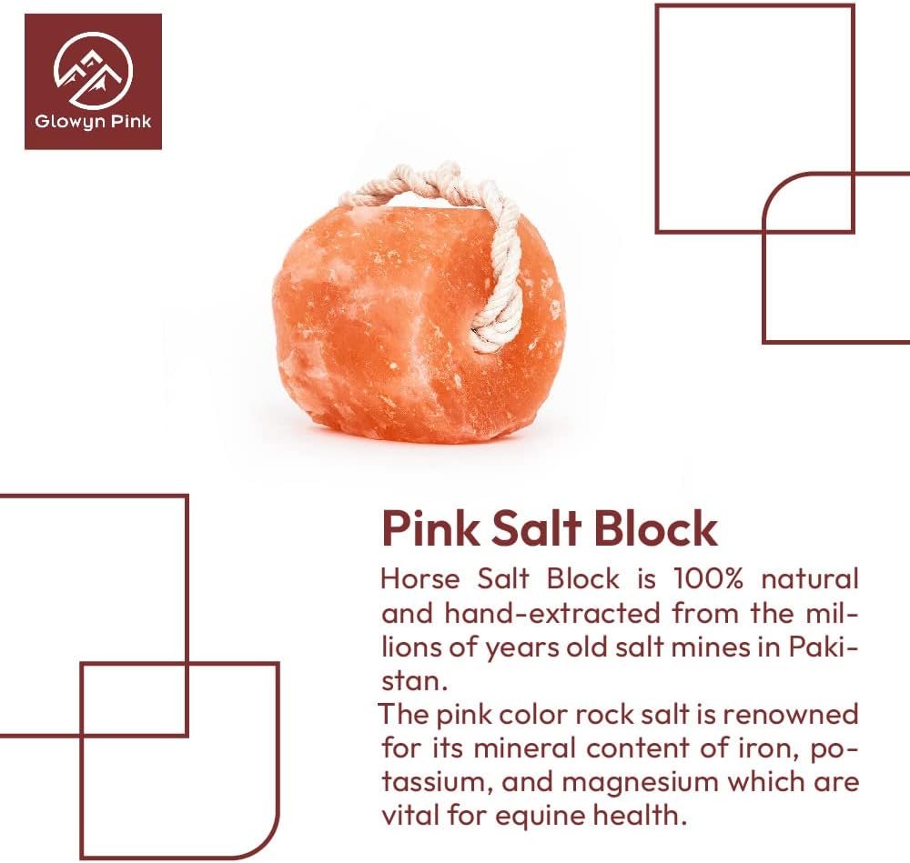 Himalayan Mineral Salt Block on Rope Pack of 4 (3lbs each) – 100% Organic Pink Salt Lick for Horses and Livestock. Deer Attractant with No Harmful Elements.