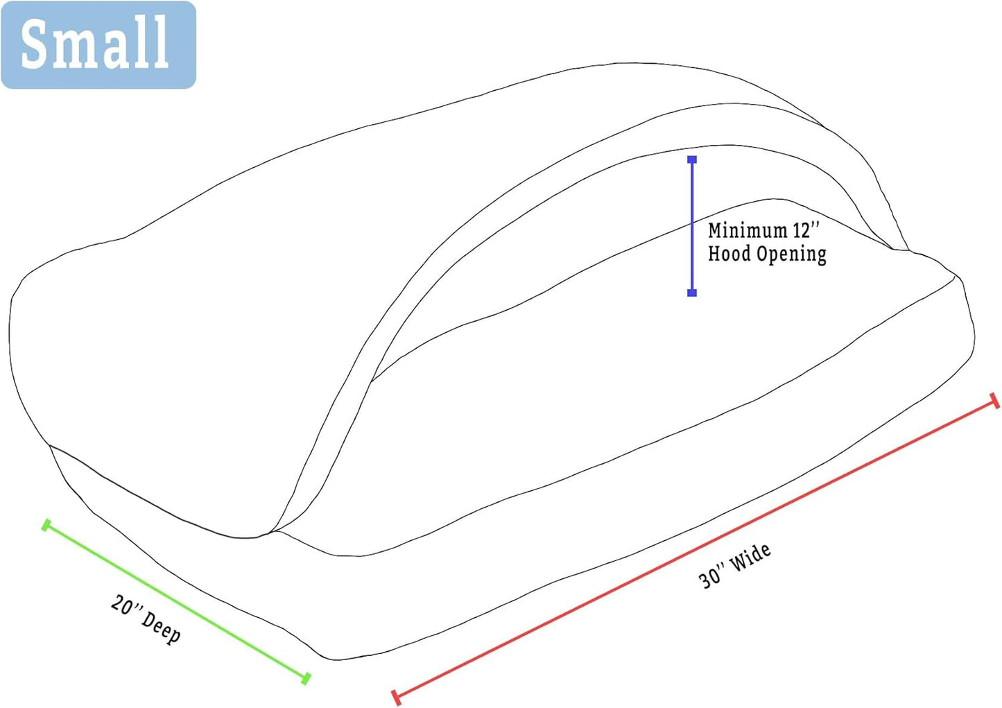 Snoozer Pet Products Luxury Rectangle Cozy Cave, Wag Collection, Small, Barkely Black Diamond