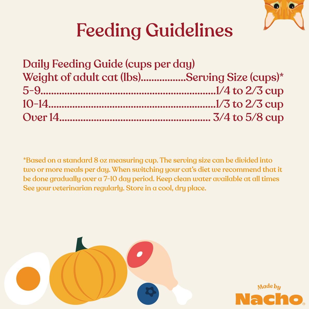 Made by Nacho Dry Cat Kibble 4lb Bag, High Protein and Grain-Friendly Premium Cat Food, Cage-Free Chicken & Pumpkin Recipe, Infused with Bone Broth for Hydration, Limited Ingredients, Single Bag
