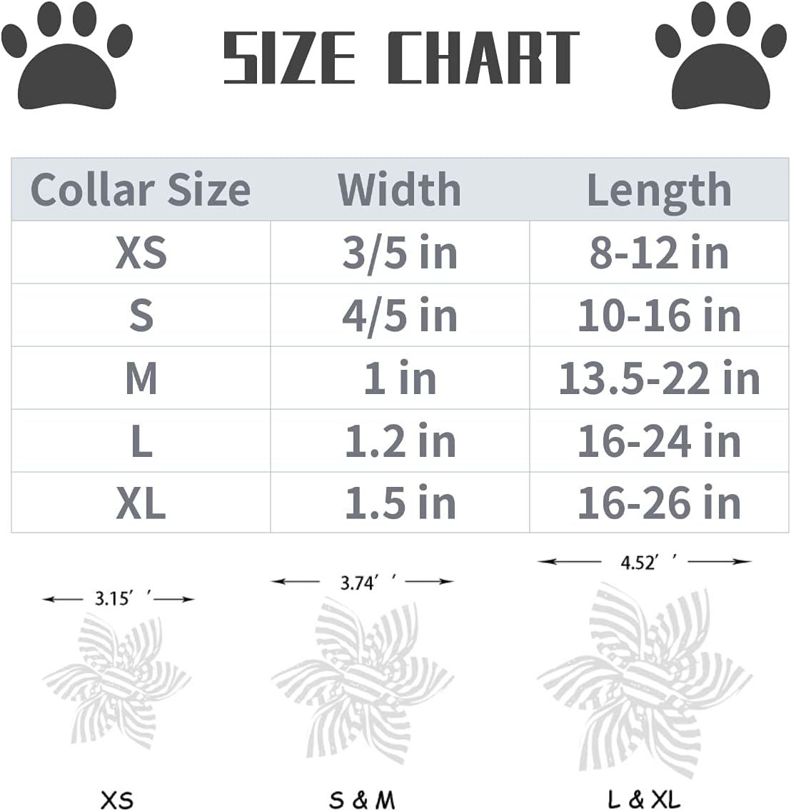 Lionet Paws Dog Collar with Flower - Cute Cotton Adjustable Flower Dog Collar with Metal Buckle for Small Dog Girl Gift, S, Neck 10-16in