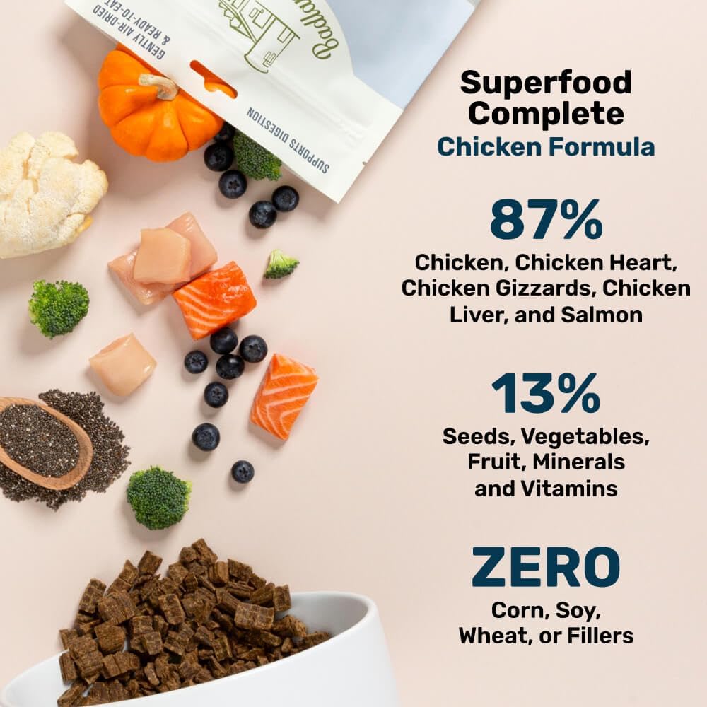 BADLANDS RANCH - Superfood Complete, Air-Dried Adult Dog Food - High Protein, Zero Fillers, Superfood Nutrition by Katherine Heigl (24 oz., Premium Chicken)