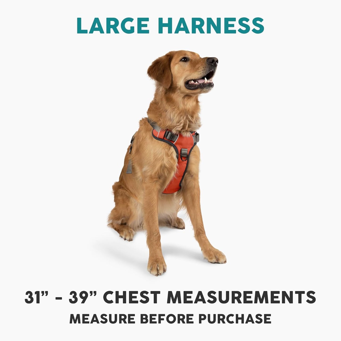 Embark Adventure Dog Harness, Reflective Trim No Pull Dog Harness for Large Dogs - Military Grade Nylon, Front Clip with Gel Lined Handle.