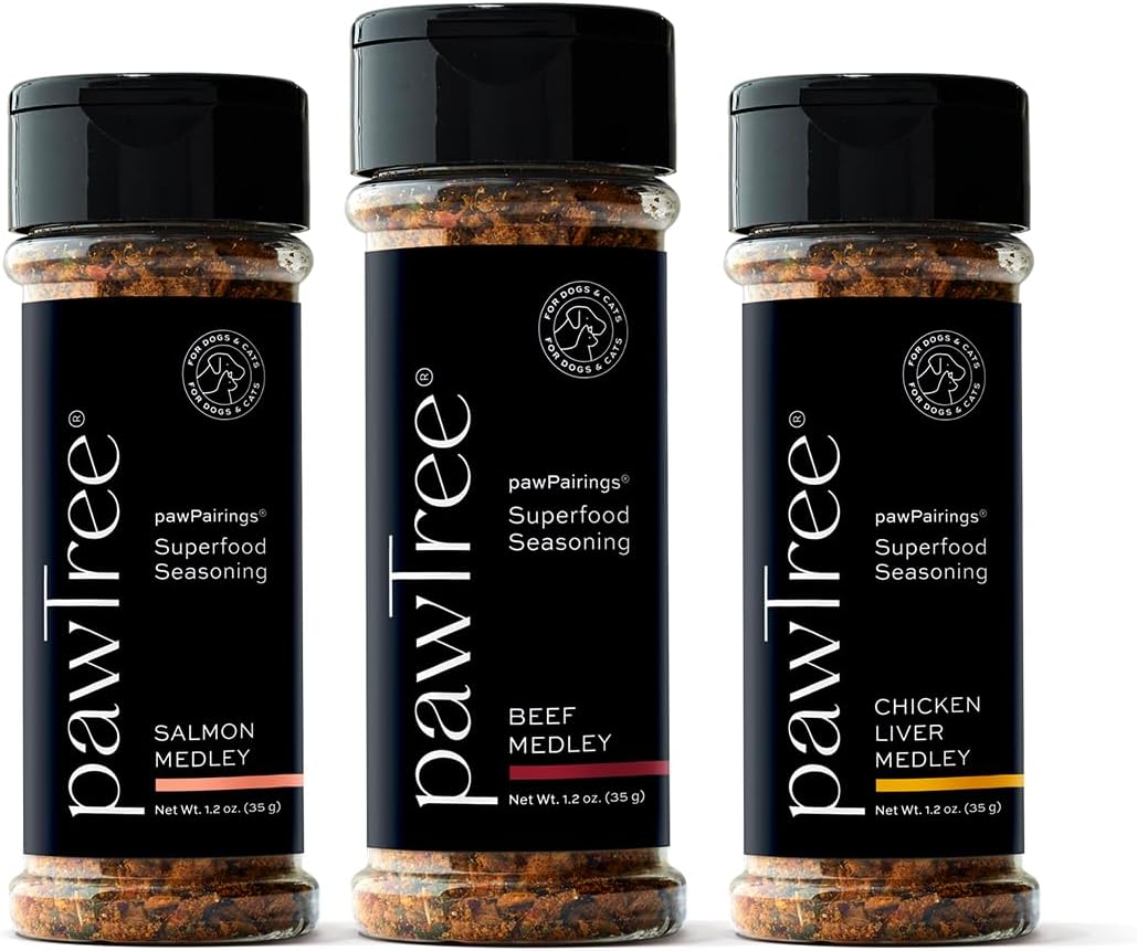pawTree Unleash Your Inner Chef - pawPairings Pet Food Topper - 3Pack (Salmon, Beef, Chicken Liver)