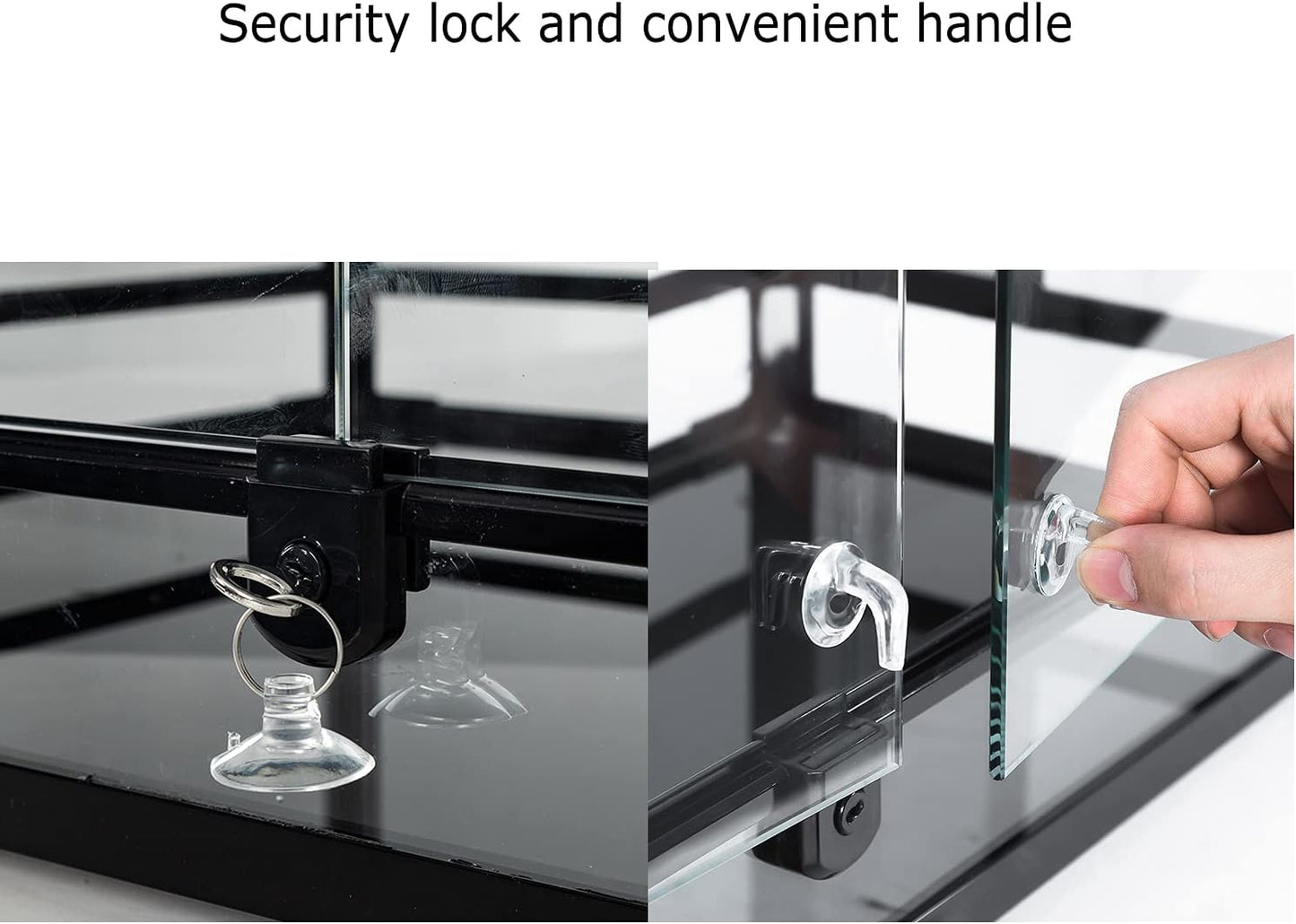 REPTI ZOO Full Glass 35 Gallon Reptile Tank, Front Opening Wide & Low Reptile Terrarium 36" x 18"x 12" for Lizard Gecko Tortoise Snake, Top Screen Ventilation & Anti Escape Lid