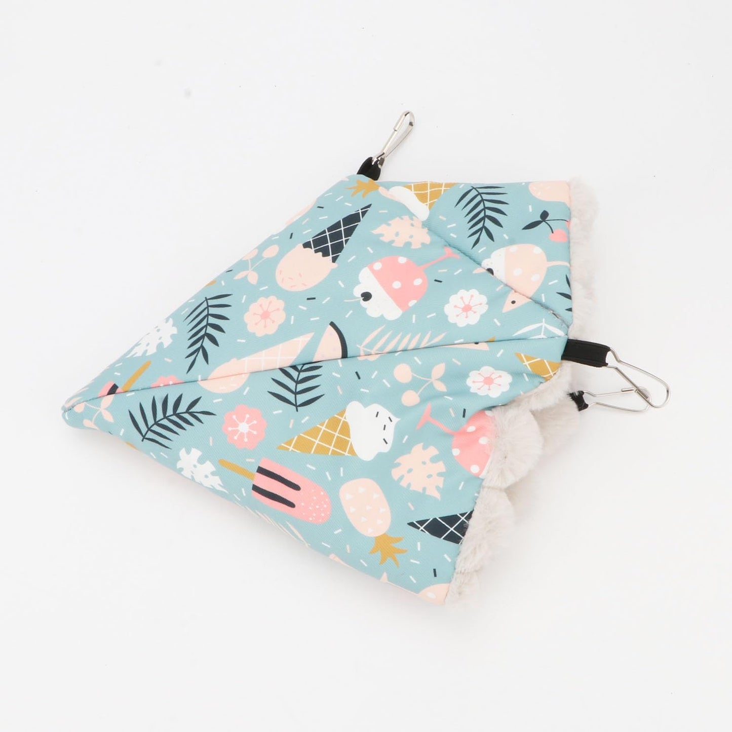 Wontee Bird Nest House Winter Warm Hanging Hammock Bird Bed Snuggle Hut for Parakeets Budgies Caique Conures Cockatiels (Medium, Blue)