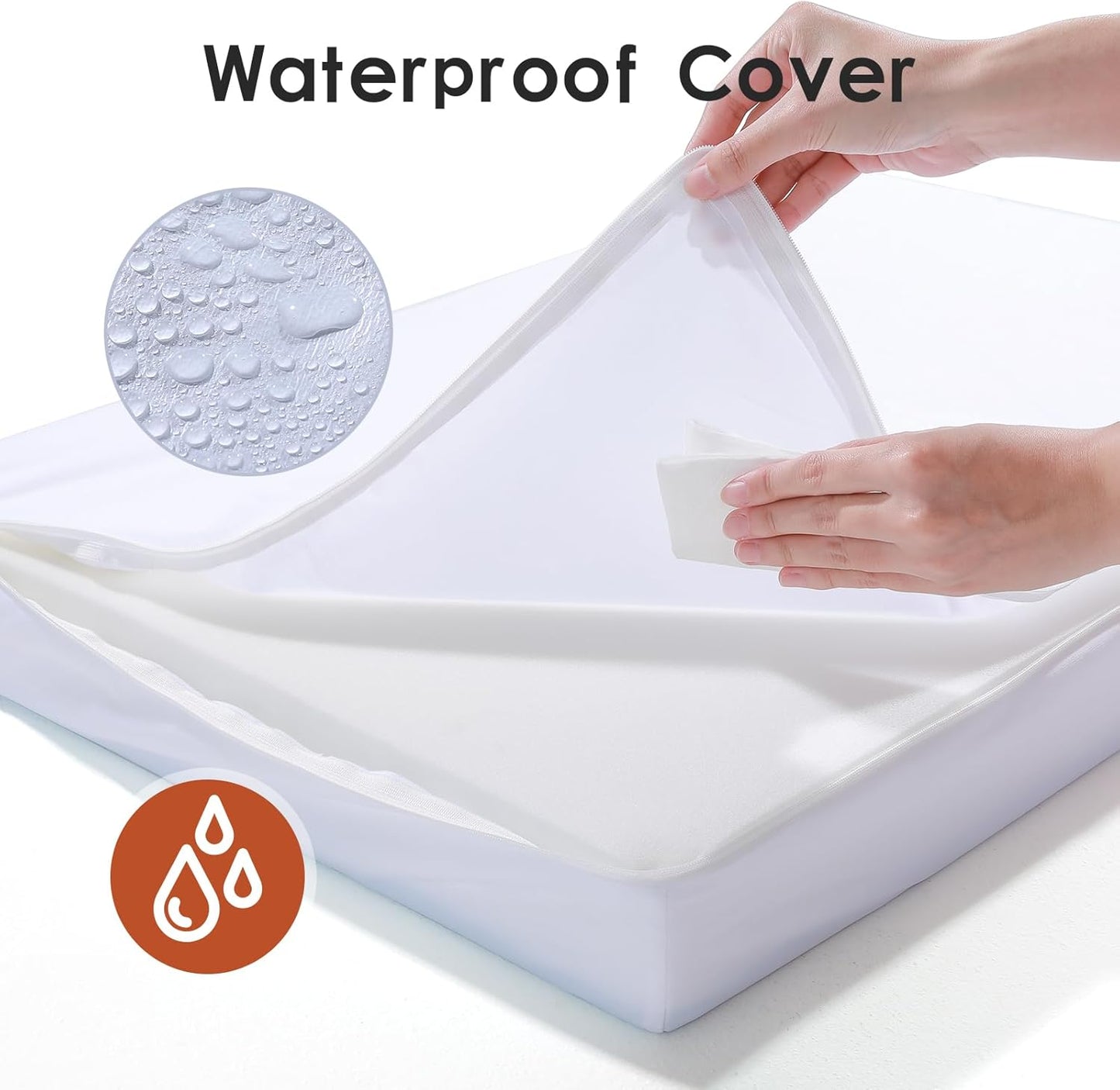 Upgraded Large Dog Bed, 3" Memory Foam with Waterproof Liner, Chew Resistant Microsuede Cover, Removable and Washable, for Indoor, Outdoor, and Car Use, Nonskid Base, 44x32, XXL Dark Grey