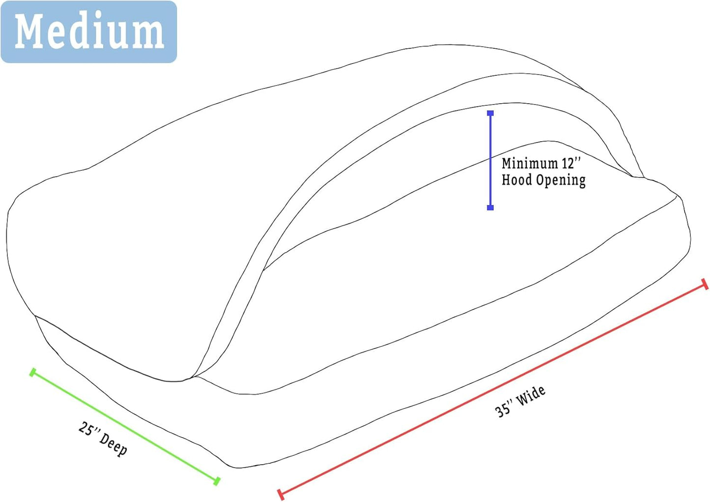 Snoozer Luxury Rectangle Cozy Cave Dog Bed - Indoor Dog Bed with Cover Cave, Covered Calming Burrow for Small & Medium Sized Pets with Blanket Attached, Enclosed, Washable - Medium, Buckskin