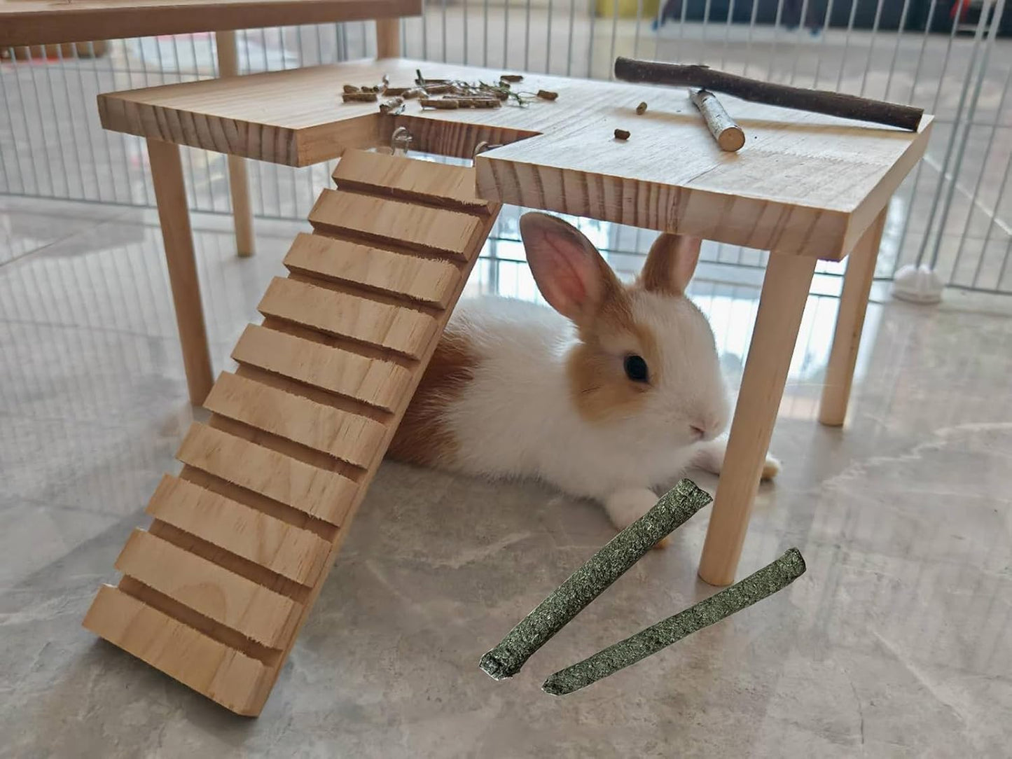 Bamboo Apple Sticks for Chinchillas Hamster Mouse Gerbil Bunny Pet Rat Guinea Pig Rabbit Chew Wood Timothy Hay Sticks Enrichment Toys for Teeth Supply Treats Snacks for Boredom Indoor