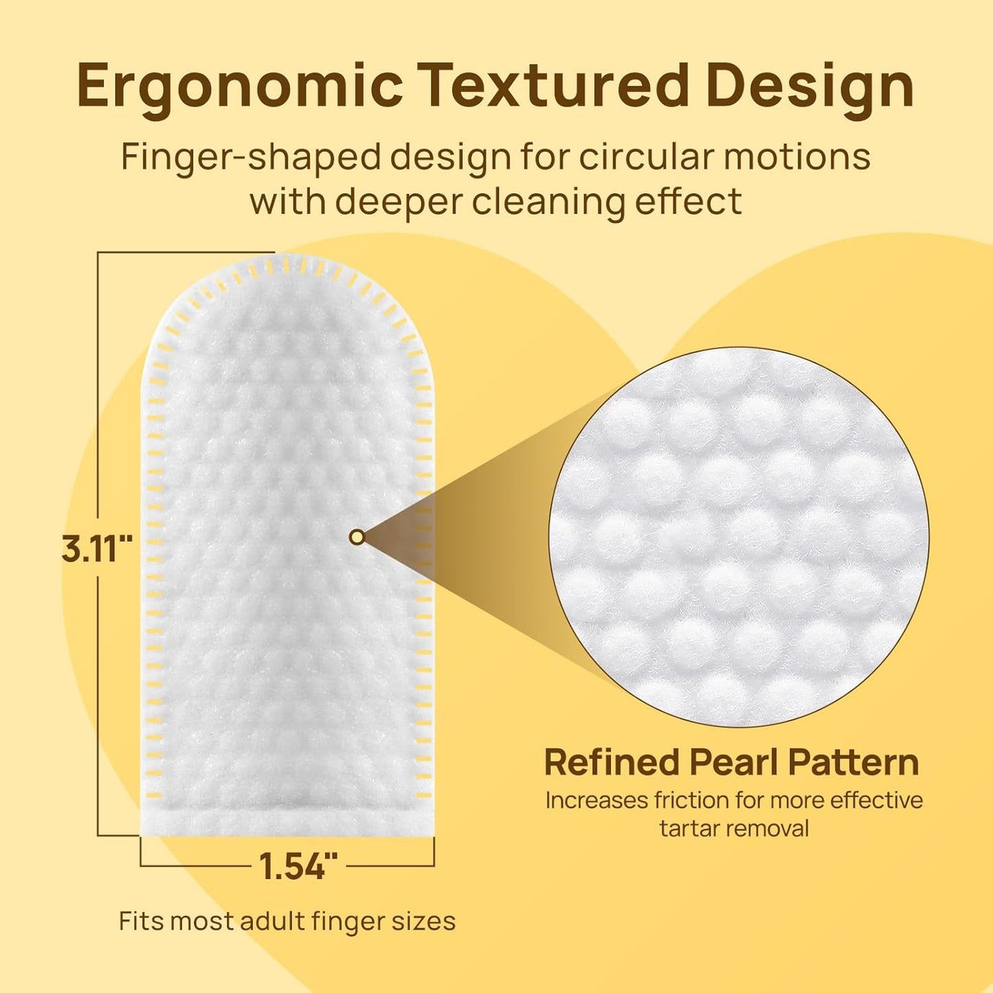 HICC PET Teeth Cleaning Wipes for Dogs & Cats, Vet-Recommended Remove Bad Breath & Plaque & Tartar Buildup Dog Finger Toothbrush Wipes, No-Rinse Dog Tooth Brushing Kit Gentle Cleansing & Gum Care