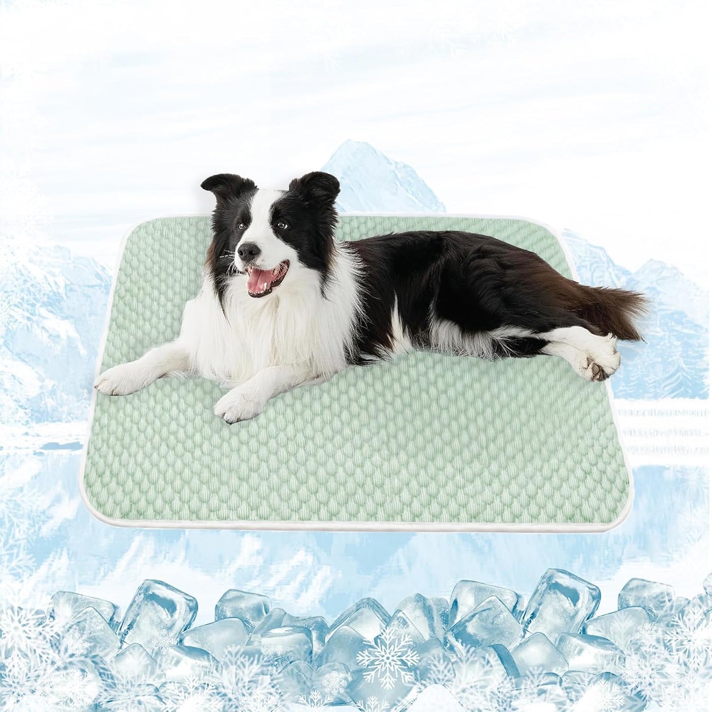 MICROCOSMOS Pet Cooling Mat & Sleeping Pad- Breathable Bubble Surface, EZ Clean. Keep Cooling for Pets, Kids and Adults in Summer.(Green, 36" x 36")
