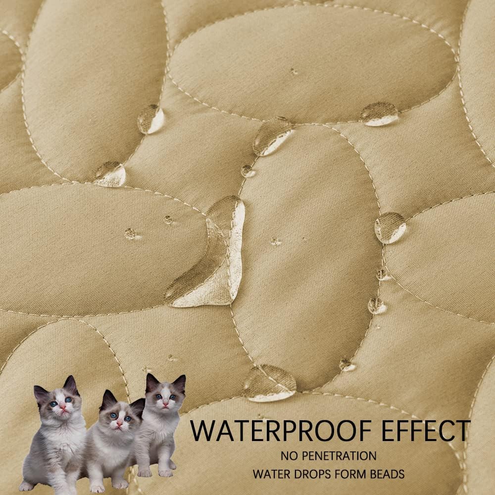 Ameritex Pet Bed Cover Dog Bed Blanket for Sofa and Furniture Waterproof New Pattern Design (68x82 Inch, Sand)