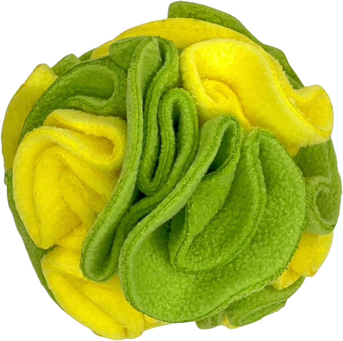 Glory To Dog Puppy and Small Breed Snuffle Interactive Foraging Dog Puzzle Ball Toy Lemon Lime Yellow and Green