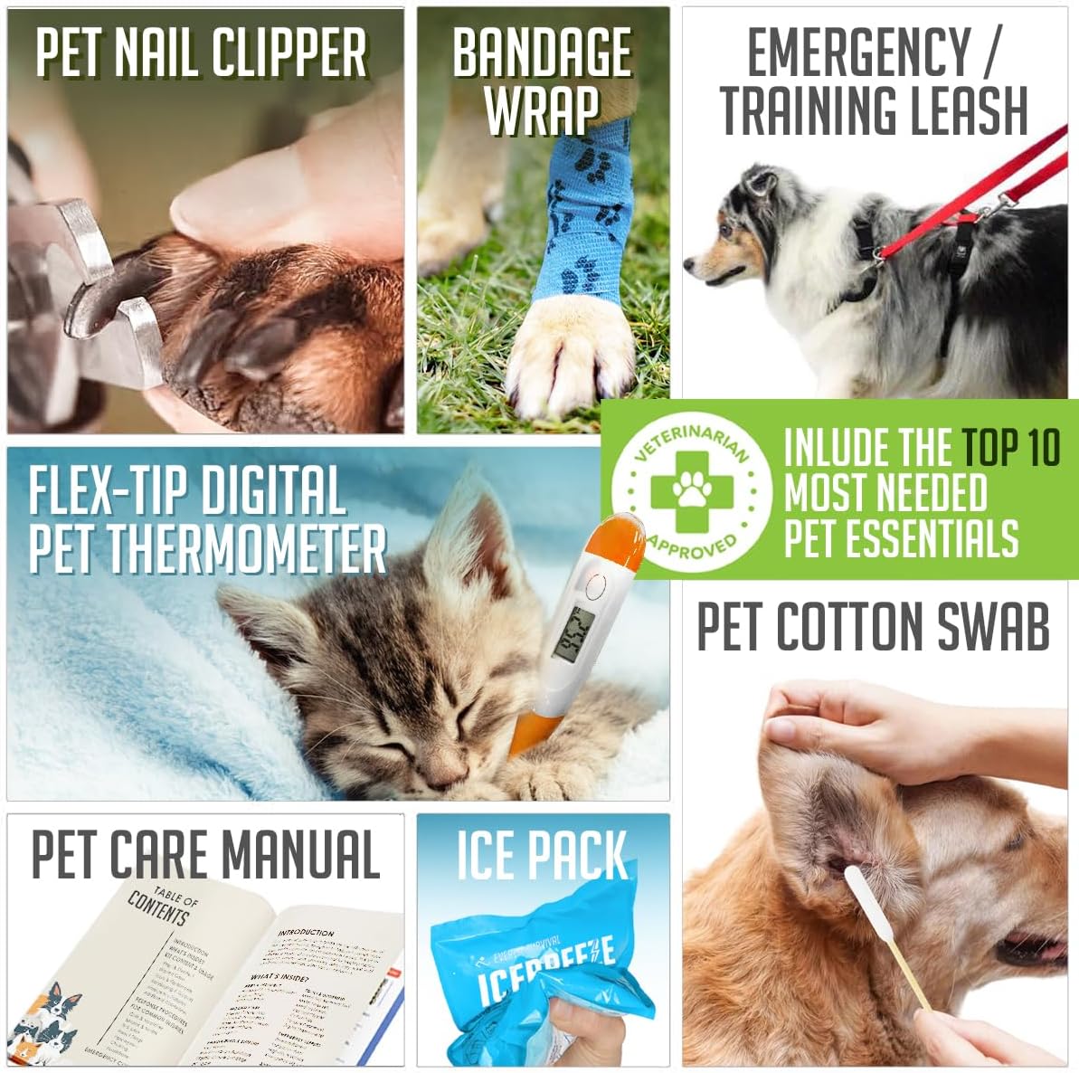 EVERLIT Pet Medic First Aid Kit | 95 Pcs Vet-Approved Medical, Outdoor & Emergency Supplies for Dogs, Cats, Animal Care | Travel-Friendly Compact Bag for Home, Car and Travel (Valentine Lace)