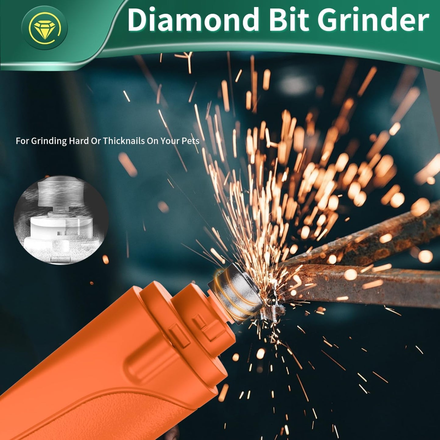 2 in 1 Dog Nail Clippers & Cat Nail Clippers Trimmers for Large Medium Small Dogs Cats Claw Trimmer Quick Sensor and Safety Guard USB Rechargeable Dogs Nail Trimmer with Catcher & 2 LED Lights