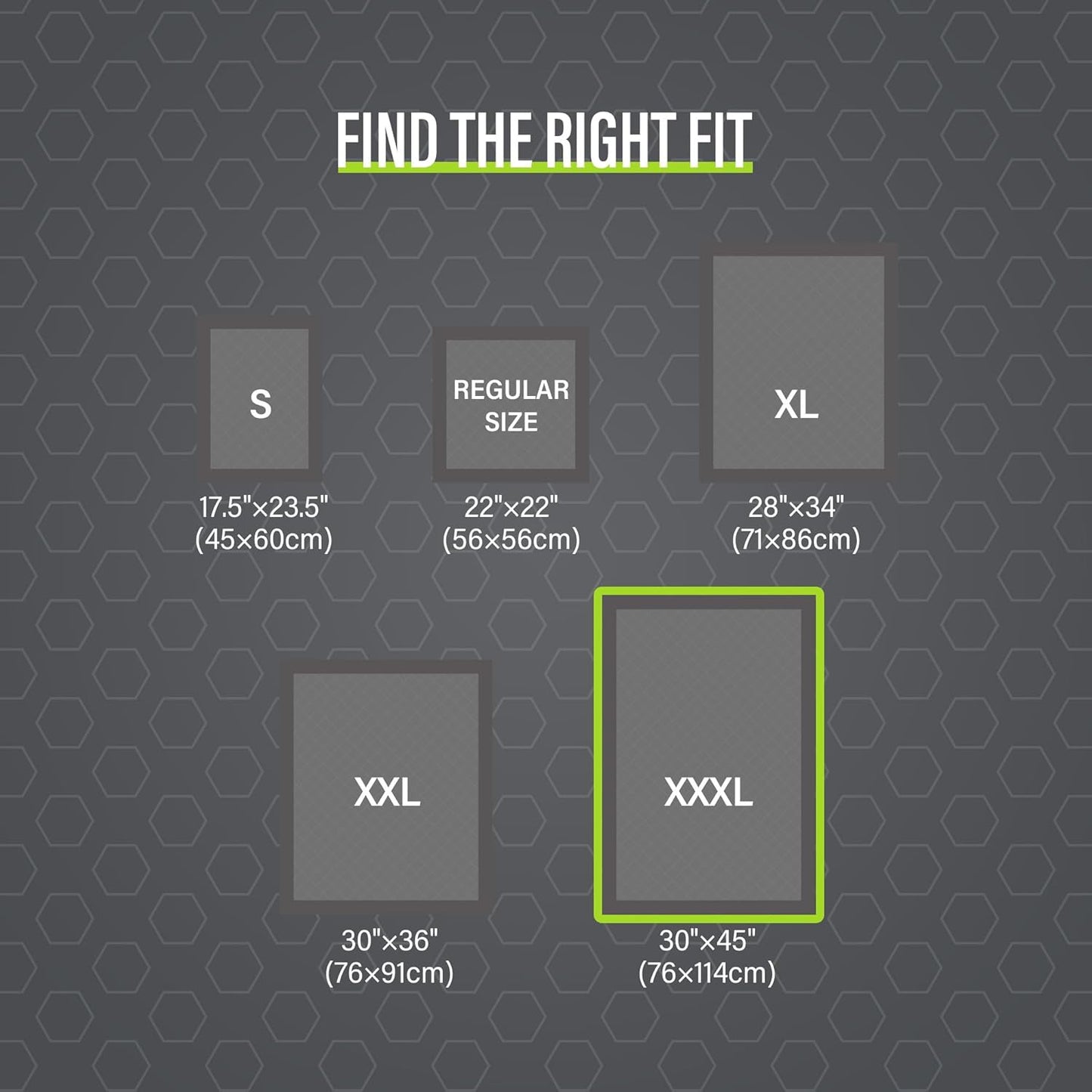 COCOYO Dog Training Pads Giant Size丨Carbon Absorb Eliminating Urine Odor Puppy Pads 丨 Premium Charcoal Dog Pee Pads (30 Count, XXXL 30x45 inch)