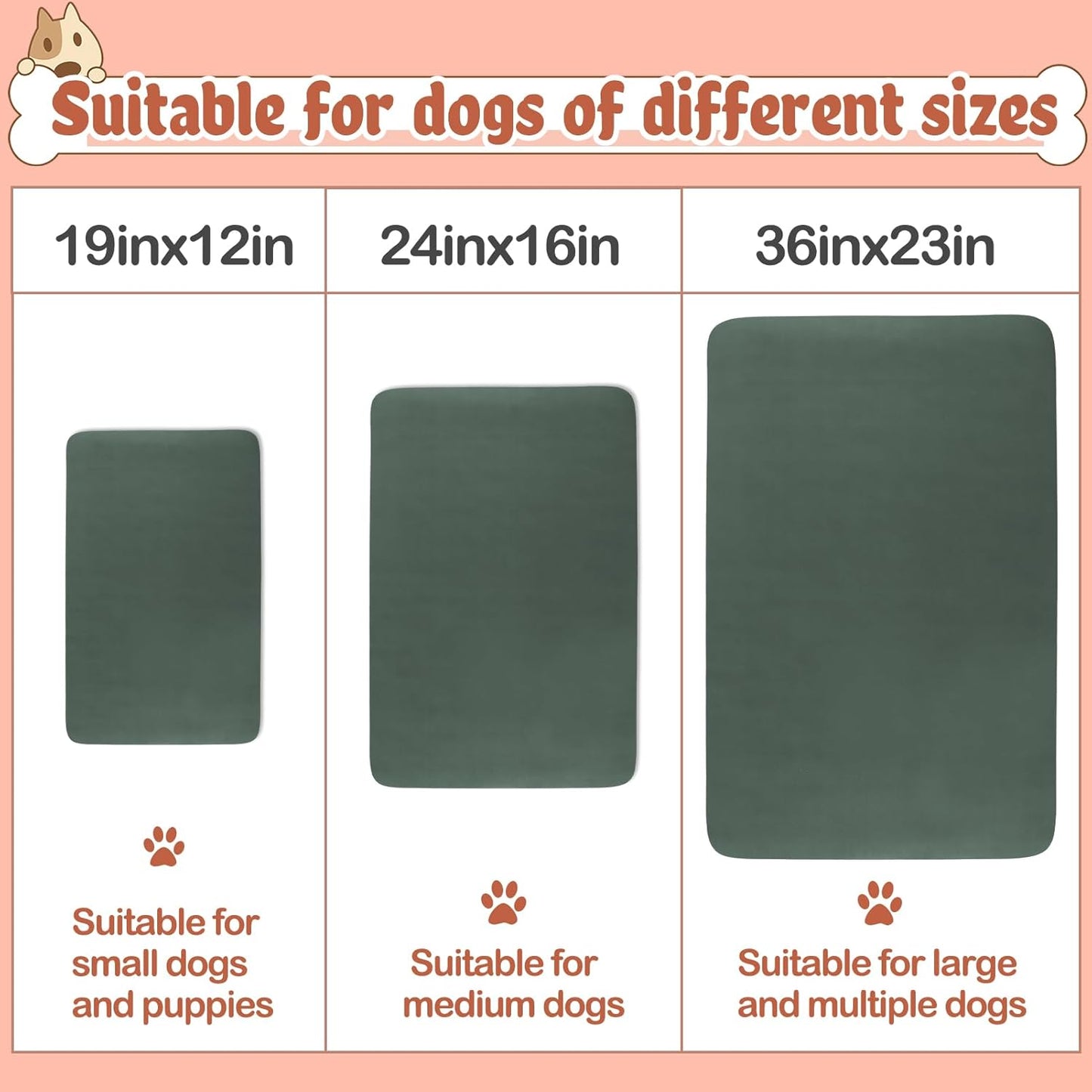 Quick Dry Absorbent Dog Food Mat, 24 x 16 in Diatom Mud Dog Water Bowl Mat, No Messy Anti-Slip Pet Feeding Mat for Medium and Large Dogs