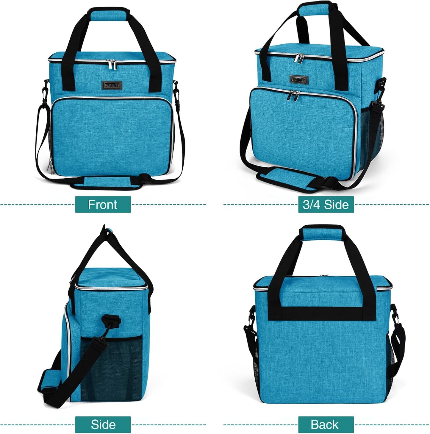 BAGLHER Dog Travel Bag, Pet Travel Bag (ALL Pet Travel Supplies), With 2 Pet Food Containers and 2 Collapsible Silicone Bowls; Essential Kits for Pet Travel Sky Blue