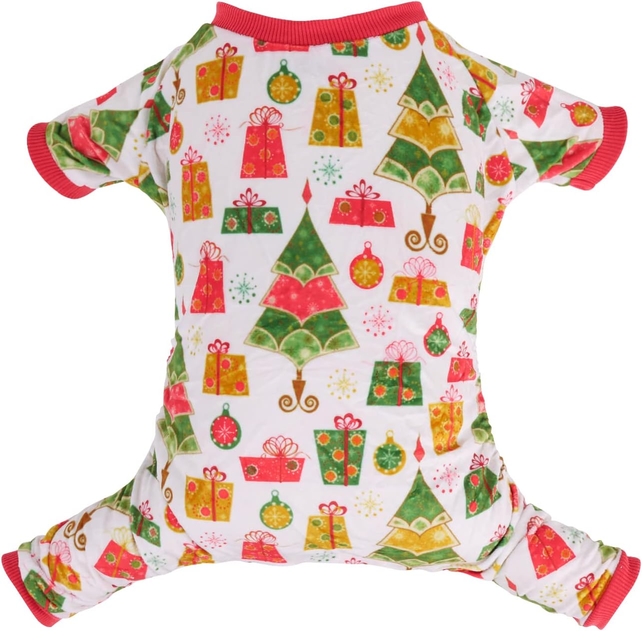 CuteBone Small Dogs Christmas Outfit Soft Puppy Onesies Pjs Dog Pajamas Pet Coat Cat Apparel Comfy Doggie Jumpsuit Bodysuit for All Seasons P17L