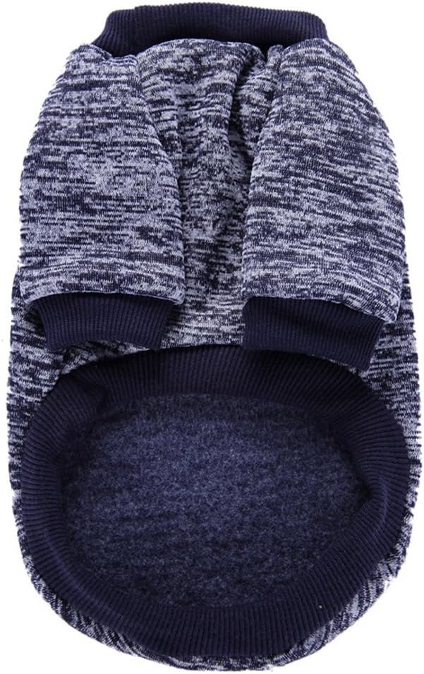 Jecikelon Dog Clothes Dogs Sweater Soft Puppies Clothing Winter Puppy Sweaters Warm Outfit for Dogs Small XXS XS Cat Apparel (Navy Blue, L)