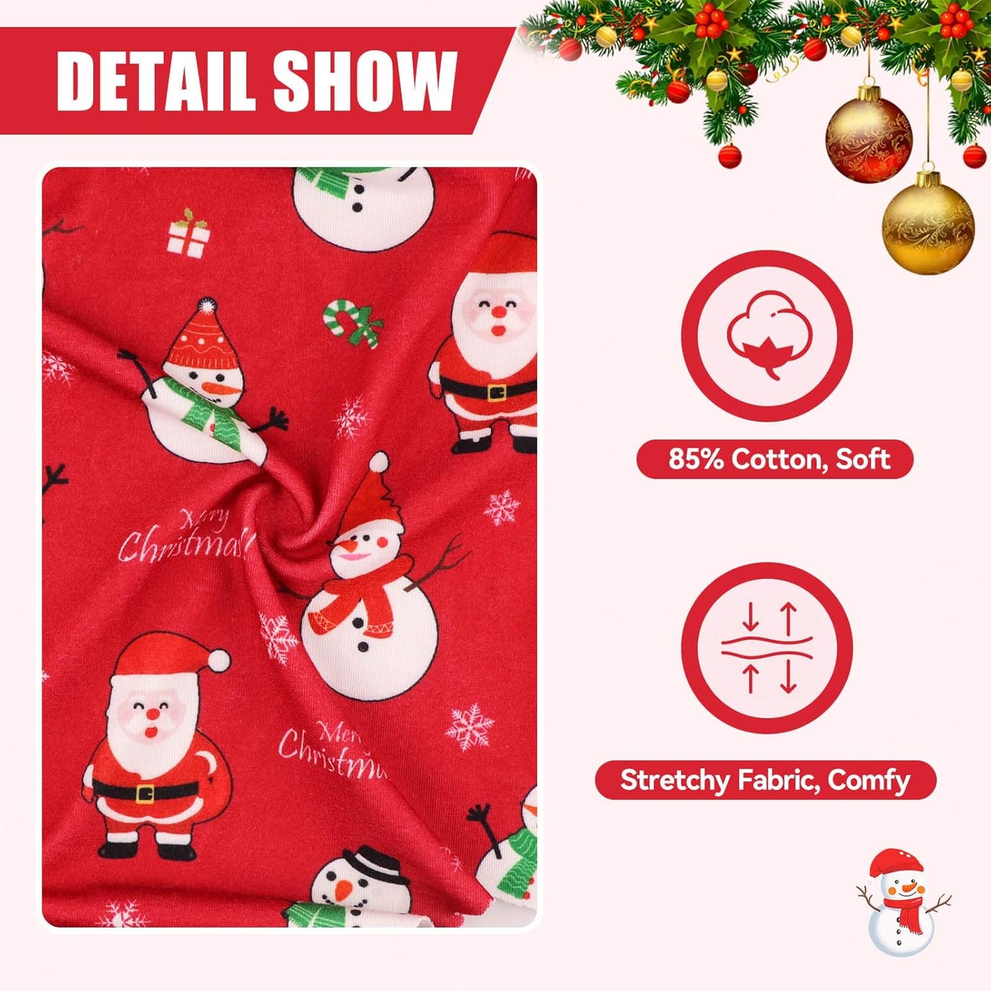 Dog Christmas Pajamas Snowman Pet Clothes Costumes Pjs Stretchy Funny Pet Outfit Dog Pajamas for Large Dogs(XL)
