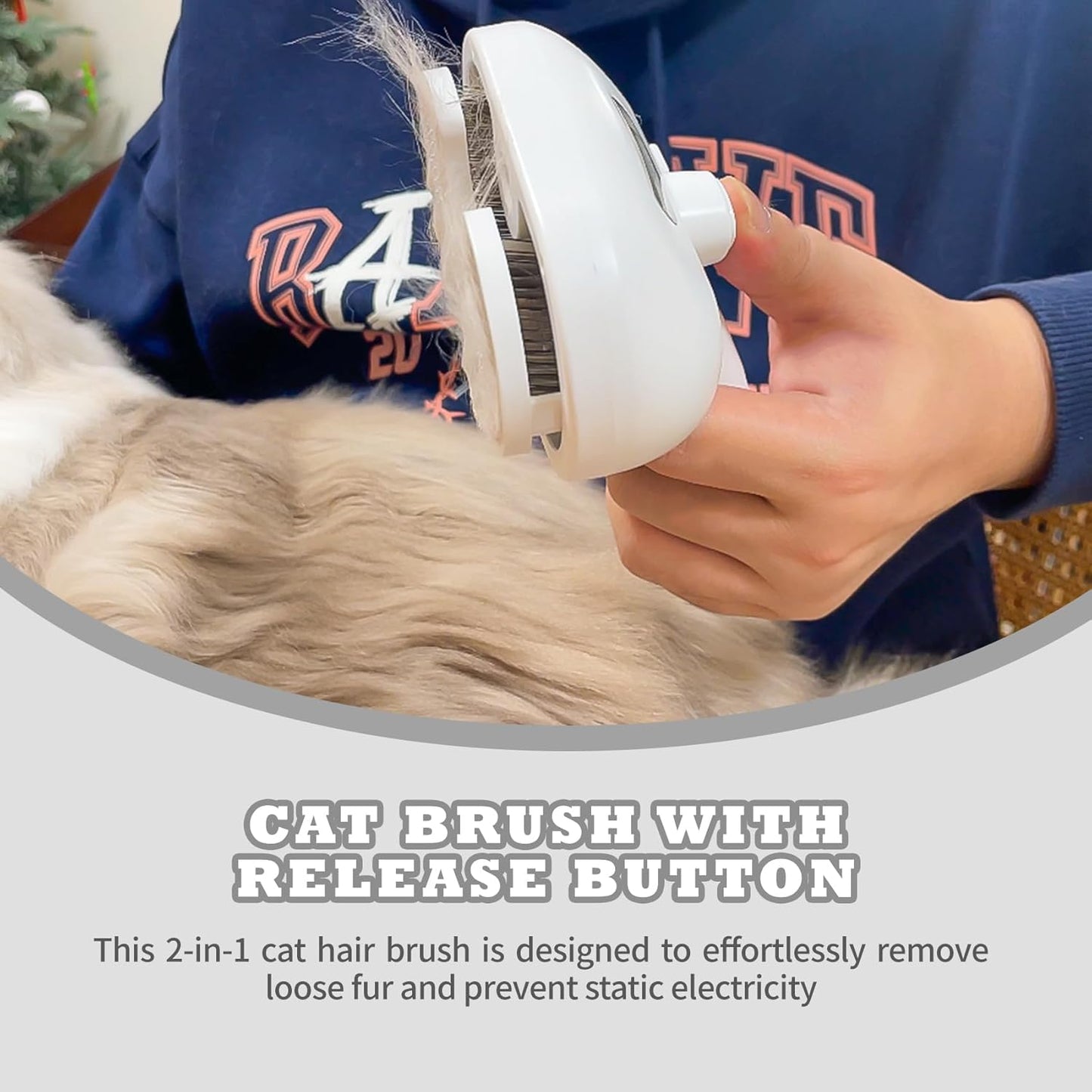 3-in-1 Steam Brush for Cats & Dogs – Hair Removal Comb with One-Click Release & Water Spray – Grooming Brush for Shedding, Long/Short Hair