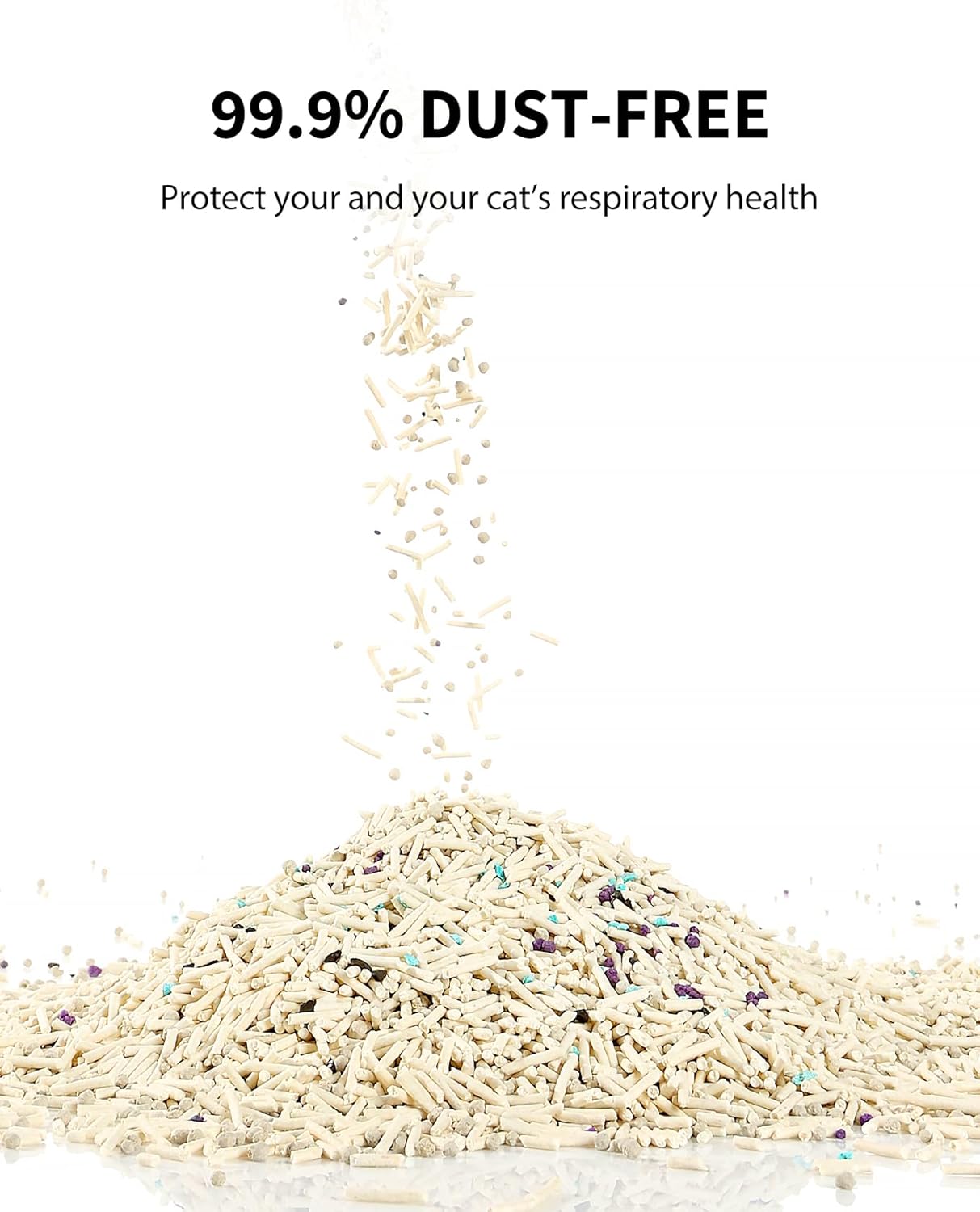 PETKIT Upgraded Clump+ Tofu Mixed Cat Litter, Water Flushable,Ultra Absorbent and Fast Drying, 100% Natural Ingredients Clumping Litter, Dust-Free Low Tracking Bentonite Litter (5.2lb×6bags)