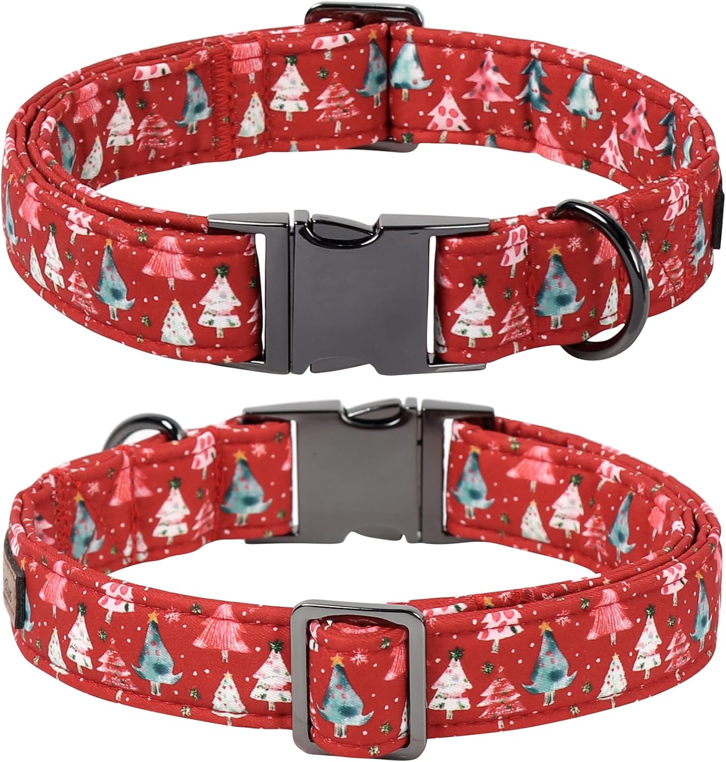 Lionet Paws Christmas Dog Collar with Bow tie,Cute Christmas Tree Red Dog Collar Bow Tie for Dogs and Cats Female, XS, Neck 8-12 inches