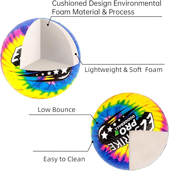 Dodgeballs, Foam Playground Ball Set, 6” Dodge Balls