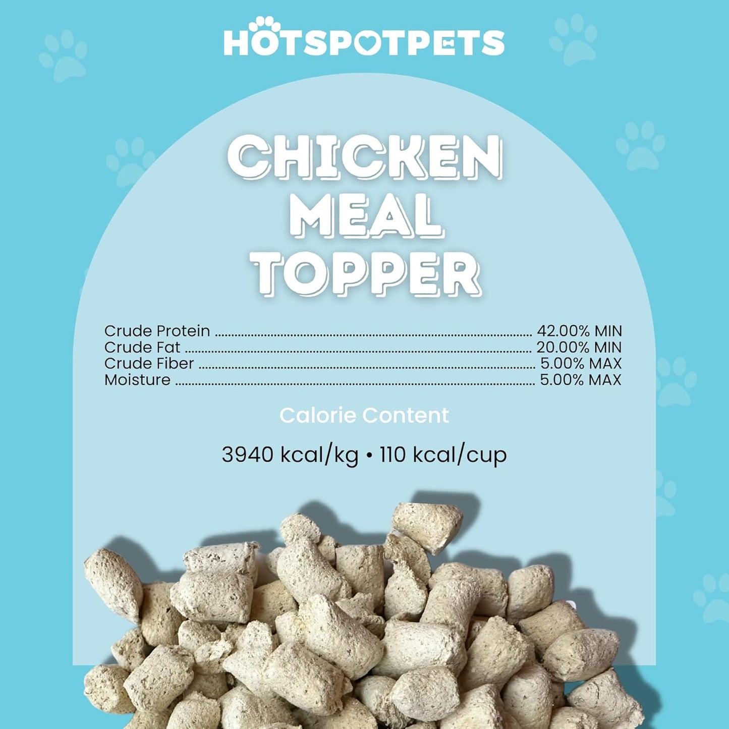 Freeze Dried Raw Chicken Meal Toppers for Dogs - Single Protein,All Natural, Grain-Free- Perfect for Training, Topper or Snack - Made in USA - (Chicken Meal Toppers) 1LB Bag (500+ pcs)