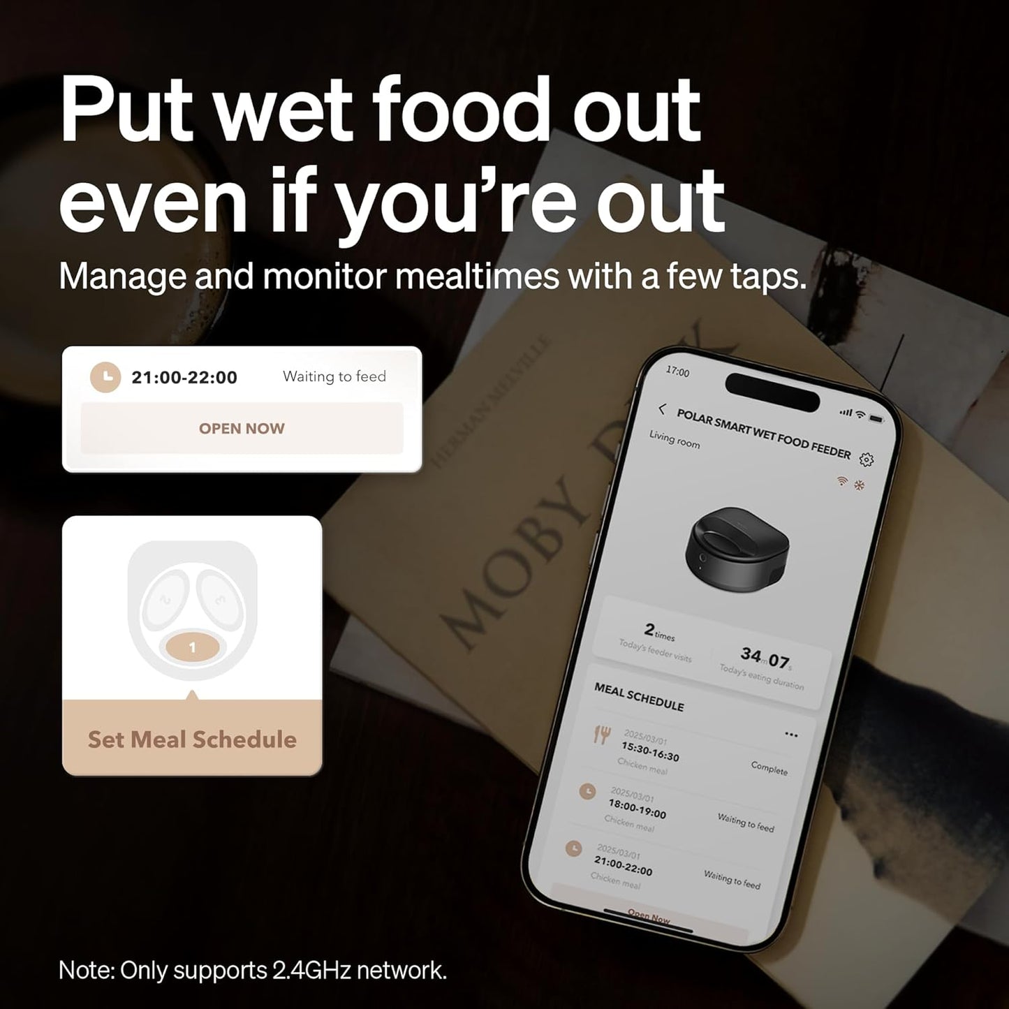 PETLIBRO Automatic Cat Feeder Wet Food with Stainless Steel Bowl, Refrigerated Auto Cat Feeder with Semiconductor Cooling, 3 Fresh Meals for 3 Days, App-Controlled Pet Food Dispenser, Easy to Clean