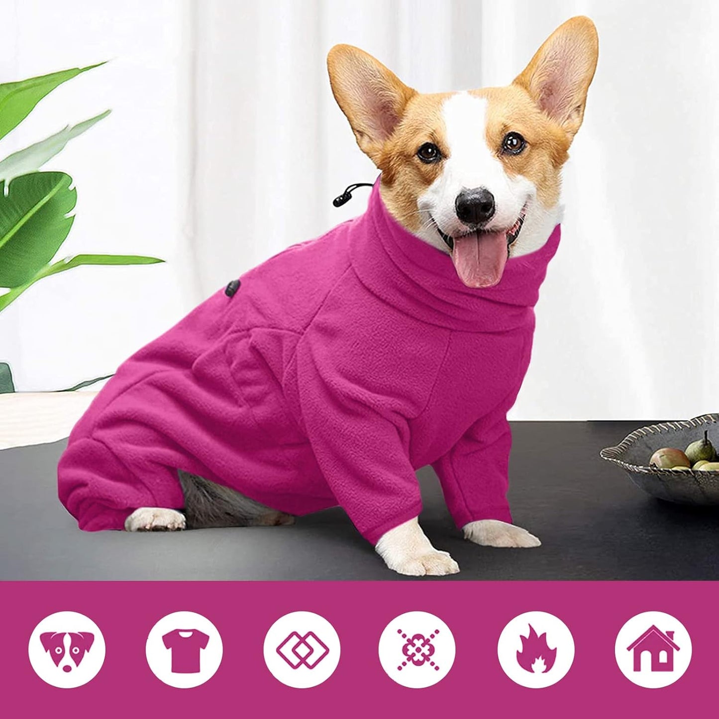 ROZKITCH Dog Jackets for Small Dogs, Pet Windproof Warm Cold Weather Jacket Vest Cozy Jumpsuit Apparel Outfit Clothes for Small Medium Large Dog Walking Hiking Sleep Pink S
