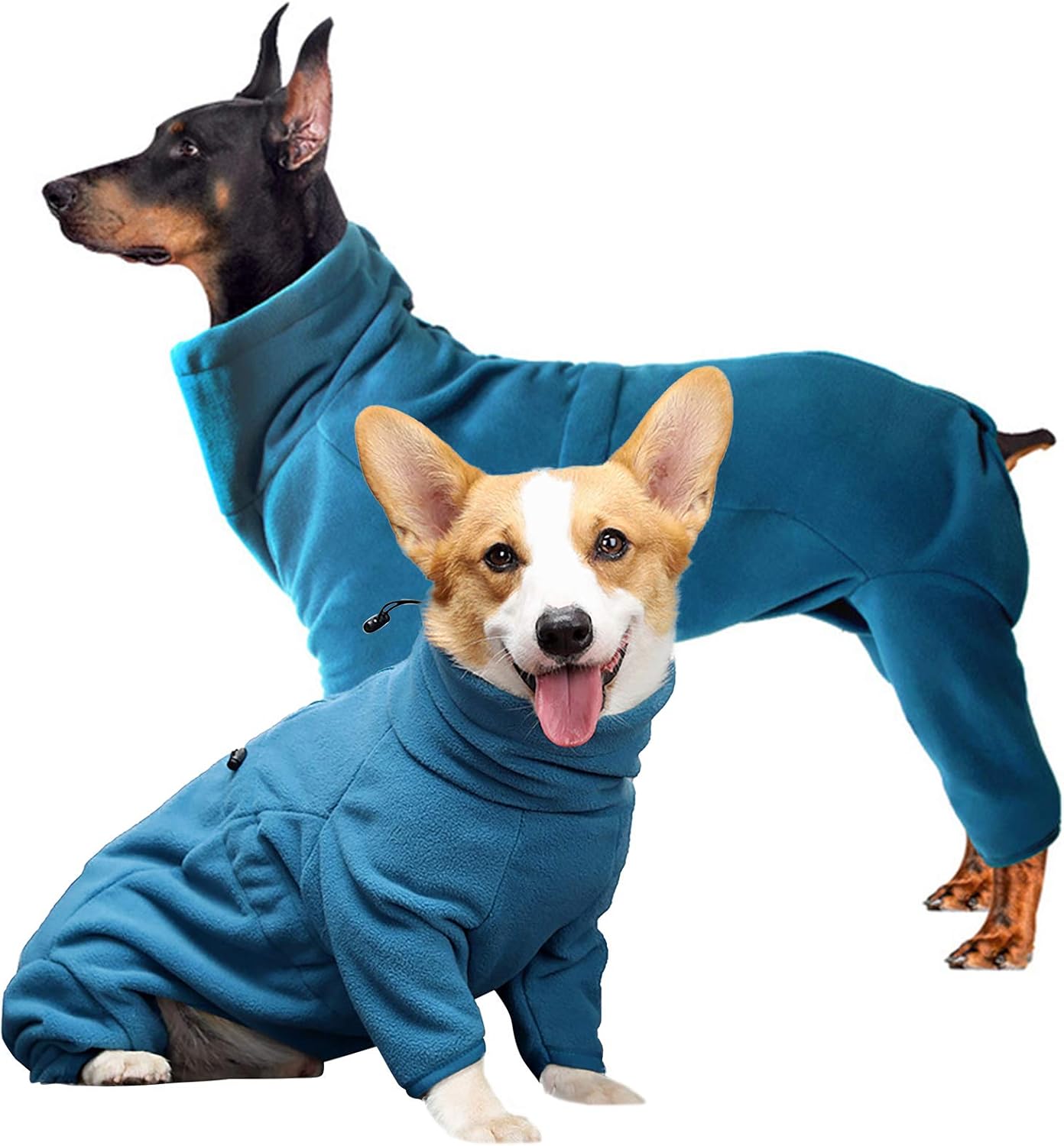 ROZKITCH Doberman Sweater for Dogs, Pet Windproof Warm Cold Weather Jacket Vest Cozy Jumpsuit Apparel Outfit Clothes for Small Medium Large Dog Walking Sleep 2XL