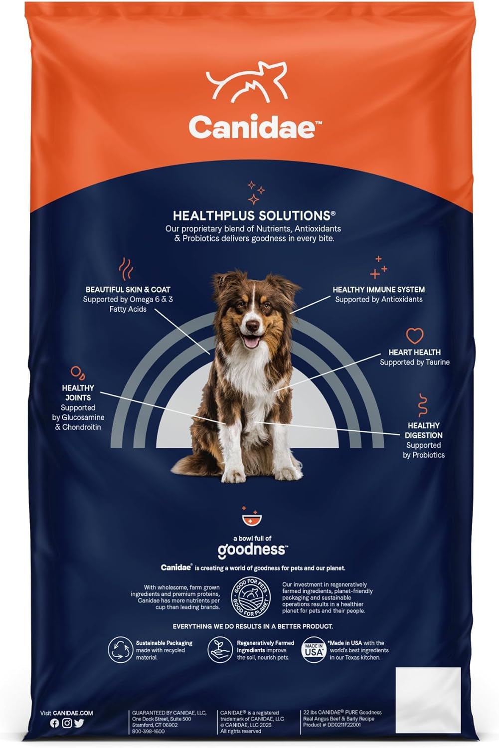 CANIDAE® Pure Limited Ingredient Premium Adult Dry Dog Food, Real Bison & Barley Recipe, Dog Dry, 24 Pounds