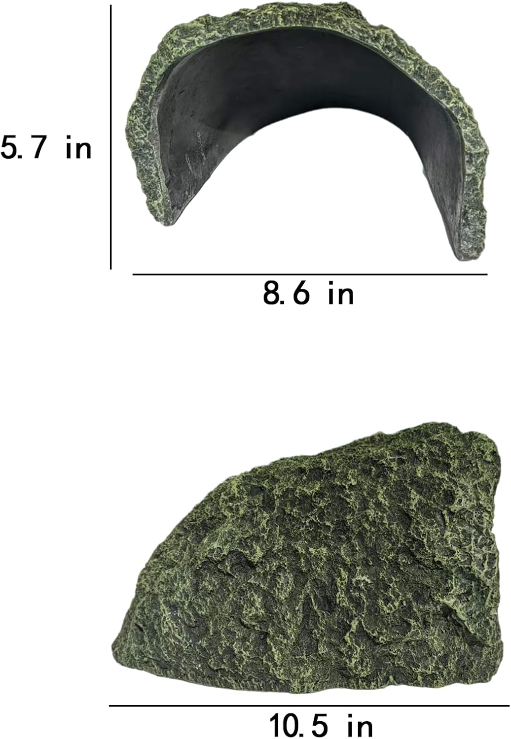 Oversize Resin Rock Reptiles Large Hideout Cave – Ideal for Turtles, Lizards, Bearded Dragons, Leopard Geckos, Snakes, Amphibians,Small Pets and Fish – Perfect for Aquarium and Terrarium Habitat Decor