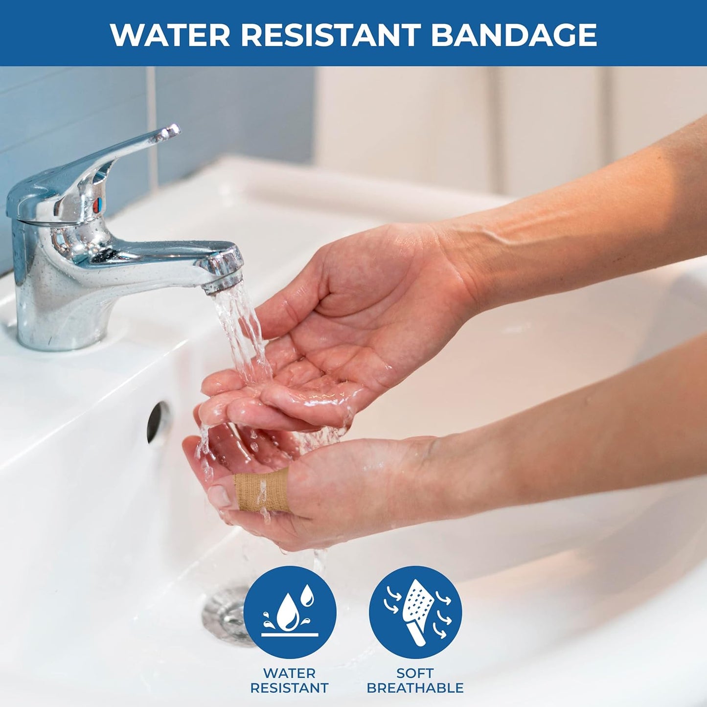 Self Adhesive Bandage Wrap - Pack of 24, Assorted Colors, Non-Woven, Breathable & Water-Resistant Vet Wrap for First Aid, Sports Injury, Body Sprains, & Pets - 2 Inch x 5 Yards