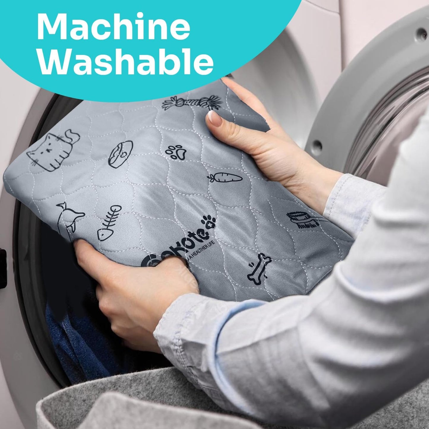 Conkote 72"x72" Washable Pee Pads for Dog Extra Large, Reusable Pee Pads Thick and Heavy Absorbency, Dog Playpen Mat Waterproof Puppy Training Pads for Playpen, Crate, Floor, Bed, Sofa, 1 Pack