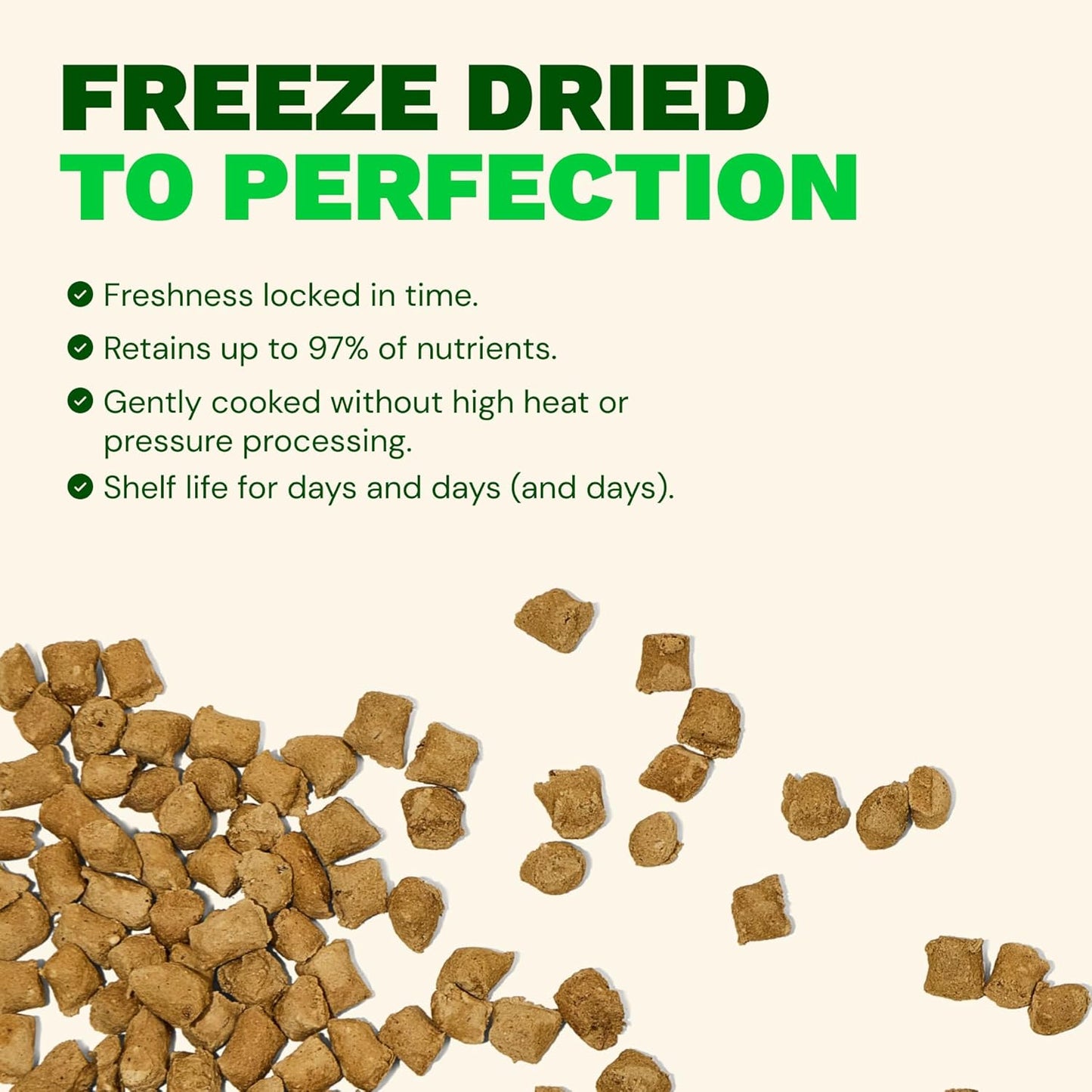 Get Joy Gut Health Fresh Freeze Dried Raw Meal, Beef Recipe, 16 Ounce Bag, Dog Food for Dogs of All Breeds and Life Stages, PhD Animal Nutritionist Formulated, USDA Beef, Made in USA