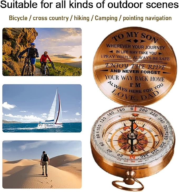Vintage Multifunctional Luminous Compass Gift - Dad To