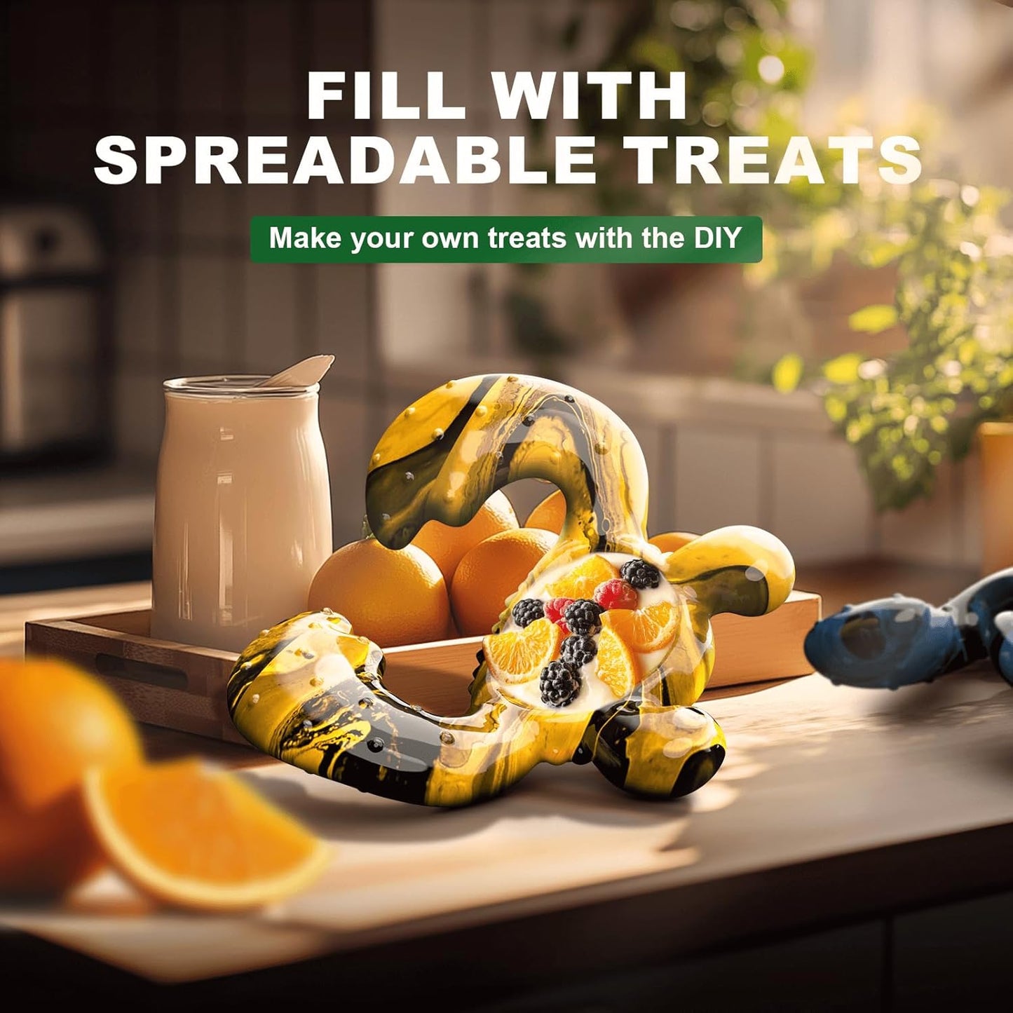 Durable Dog Chew Toy for Aggressive Chewers - Tough Nylon Bone for Medium Breeds, Interactive Teething Toy with Real Bacon Flavor, Keeps Dogs Busy, Christmas Birthday Gifts for Dogs