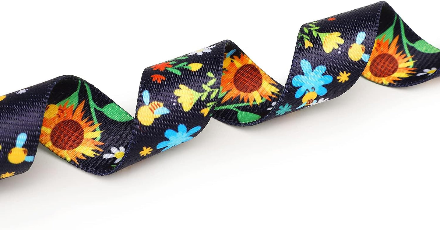 Mercano Adjustable Dog Collar - Special Design Patterns, Soft Nylon Comfortable Durable Pet Collar for Small Medium Large Dogs (XS, Sunflower)