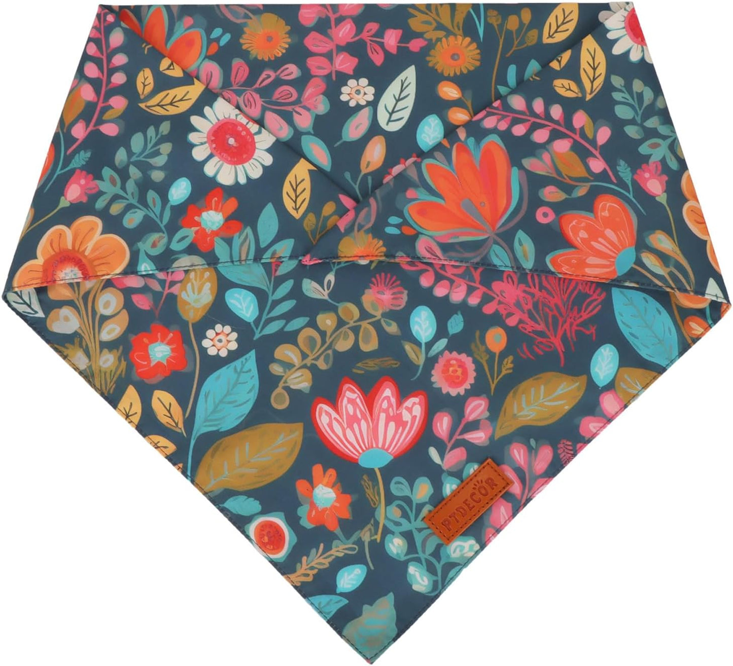 PTDECOR Flower Dog Bandana,2 Pcs Floral Reversible Dog Scarf, Multi Size, Triangle Pet Bandanas for Small Dogs (Flower, Small)