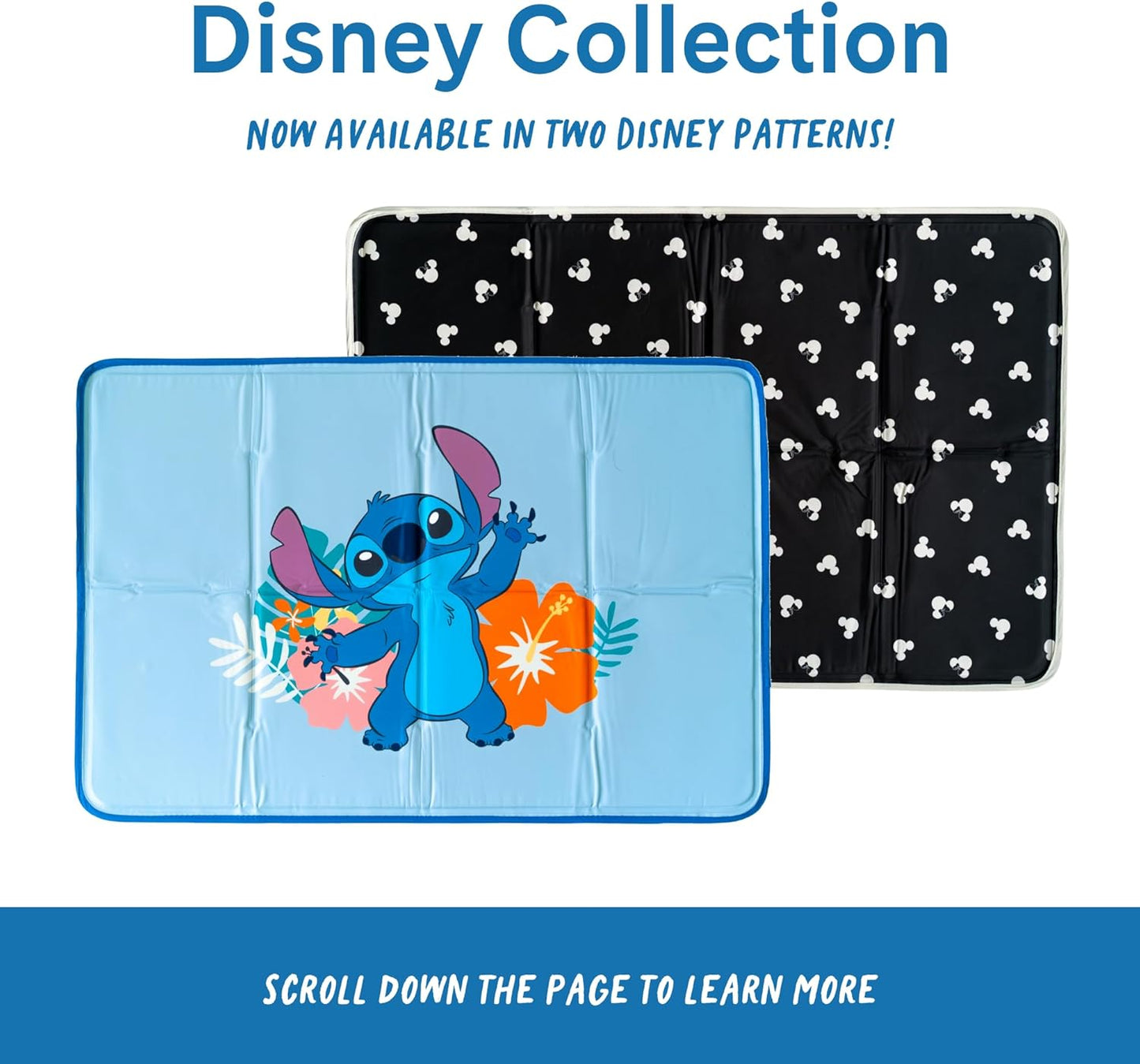 The Green Pet Shop Cool Pet Pad - Large, Blue - Self-Cooling, Pressure Activated Mat for Dogs & Cats from 46-80 lbs - Non-Toxic Gel, No Water Needed