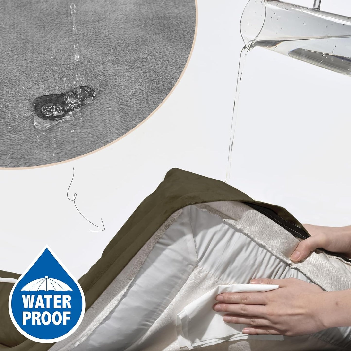 Comfort Expression Small Dog Beds Waterproof Cat Beds Orthopedic Foam Sofa Beds for Small Dogs Comfy Pet Bed with Washable Removable Cover & Non-Slip Bottom(XX-Small,Dark Green)