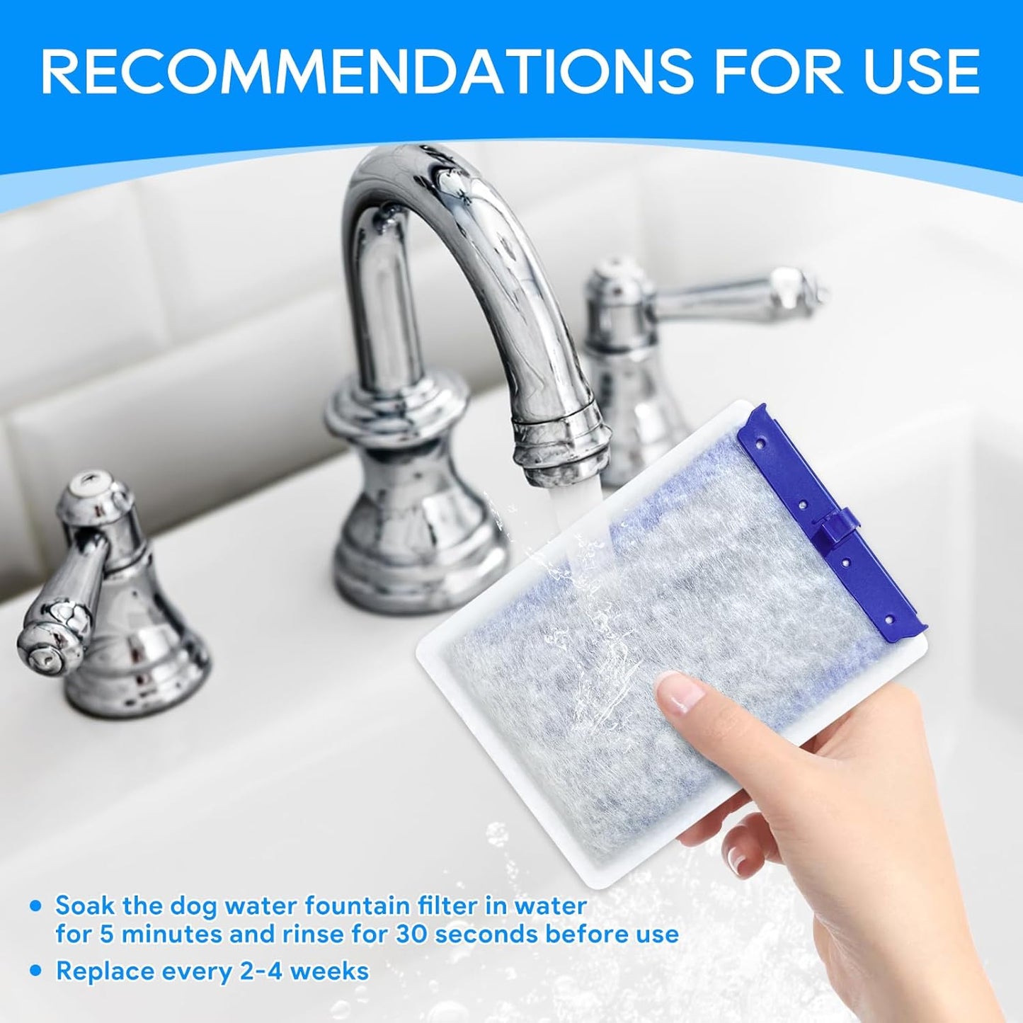 16-Pack Filter Cartridges Large Compatible with Tetra Whisper Bio-Bag Aquarium Filters, Fish Tank Filters Replacement for Aquariums for Whisper Filter 20i 40i/ IQ 20 30 45 60/ PF20 30 40 60