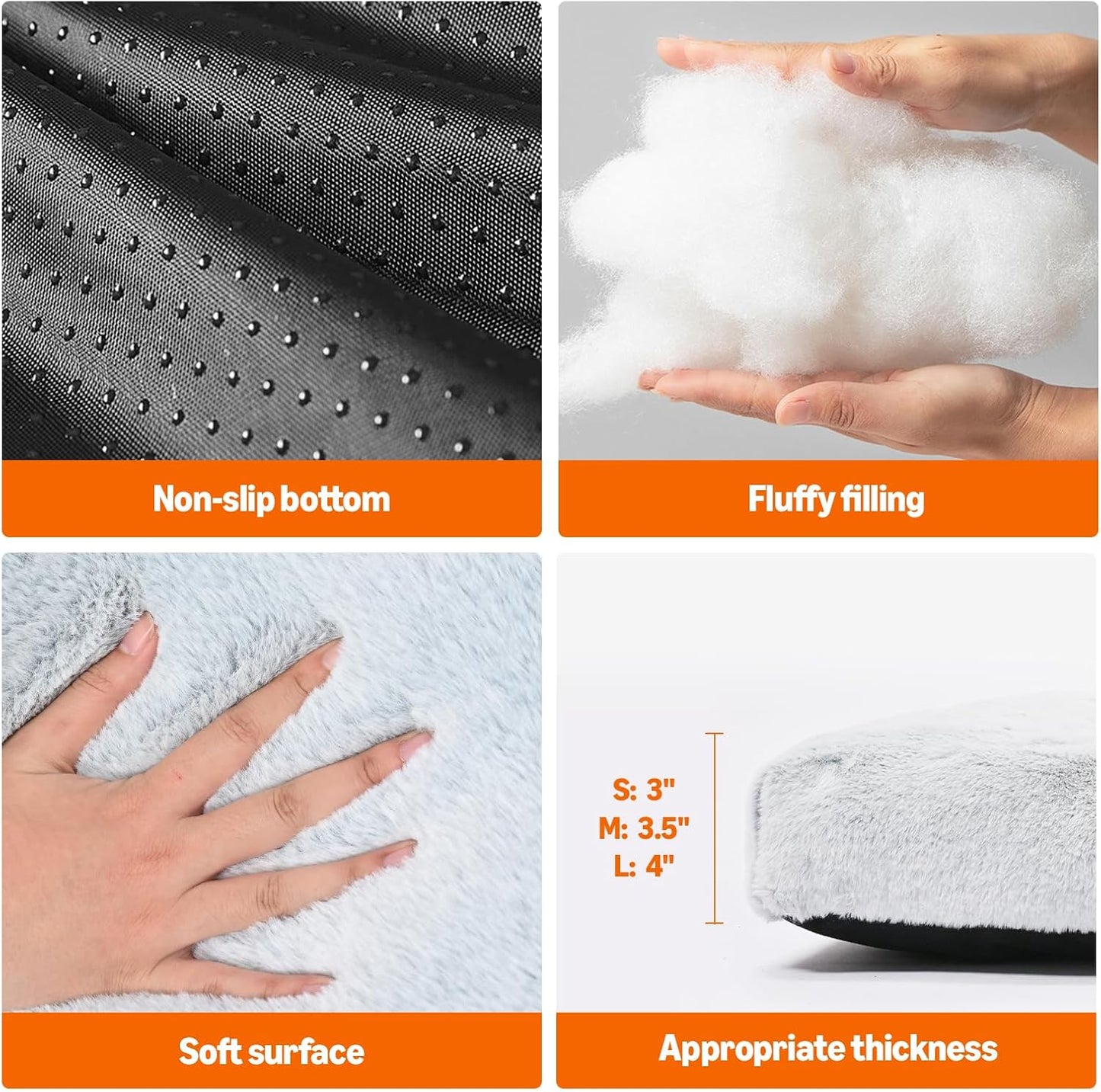 Amazon Basics Medium Dog Bed for Crate, Washable Medium Dog Mat for Pet Kennel, Anti-Slip, Cama para Perros, 36x23x3.5 Inches