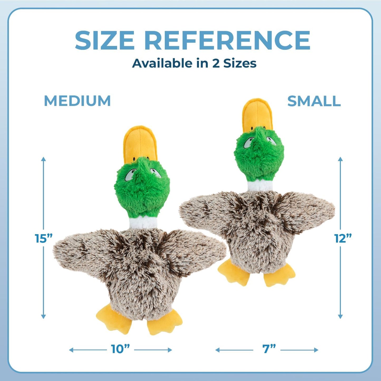 Best Pet Supplies Interactive Squeaky Dog Chew Toy, Ideal Dog Toys for Chewers, Small, Medium & Large Dogs, and Fetch Lovers - Mallard Duck (Gray), Large