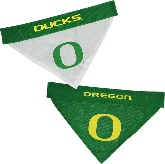 Pets First Collegiate Pet Accessories, Reversible Bandana, Oregon Ducks, Small/Medium